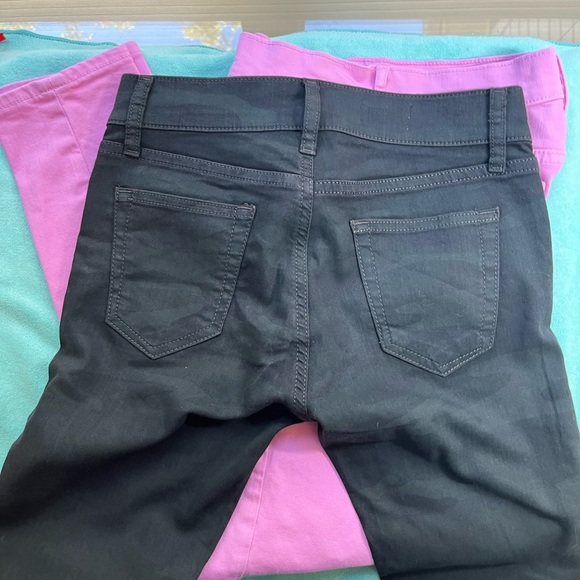 GAP size 0, 2pair Black & Pink Premium Skinny Ankle Jeans - Picture 3 of 16